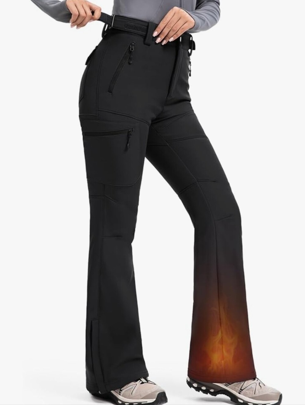 Women's-Snow Ski Pants Water-Resistant Fleece Lined Winter Hiking Snowboard